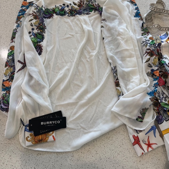 BurryCo Beach Tropical Skirt and blouse Top  Set Xsm-Sm  4 or 6 - Picture 5 of 11